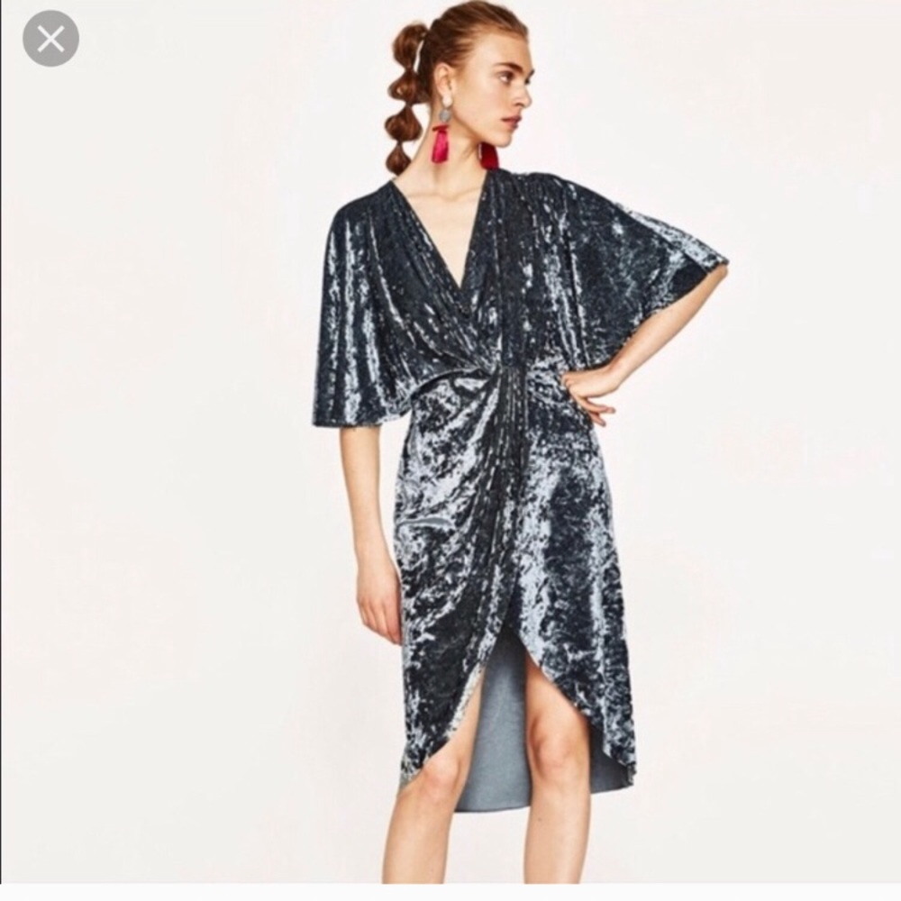 Zara Velvet Wrap Dress